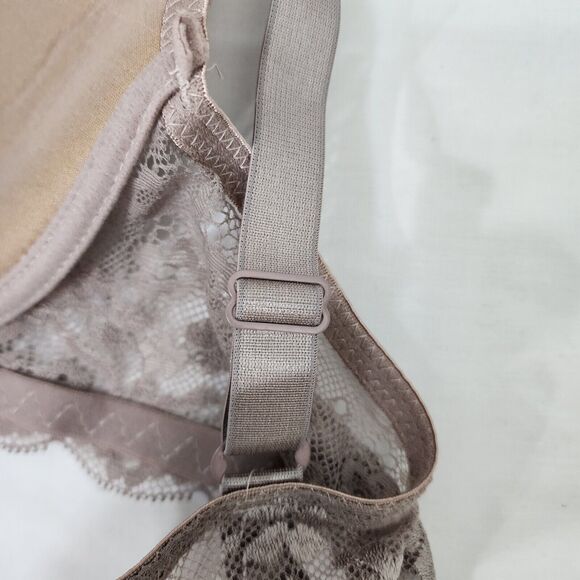 Sofra Womens Full Coverage Bra 40D Mocha Stretch Floral Lace Underwire BR4237PLD - Picture 12 of 12